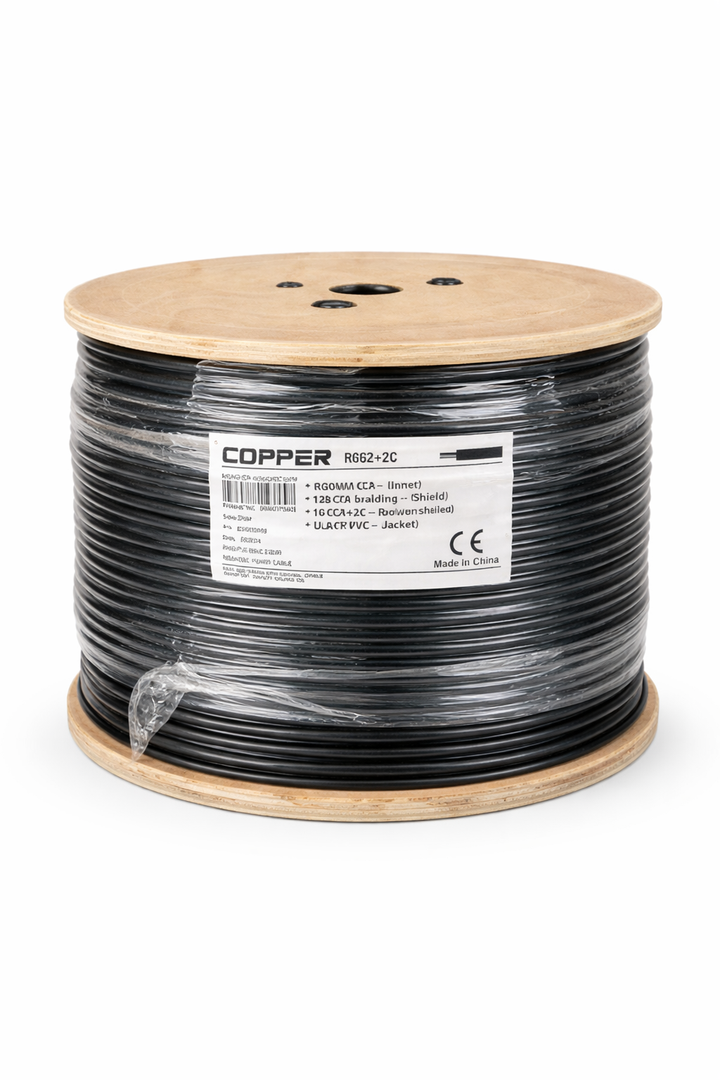 CABLE COAXIAL COPPER 300M RJ60 BLACK
