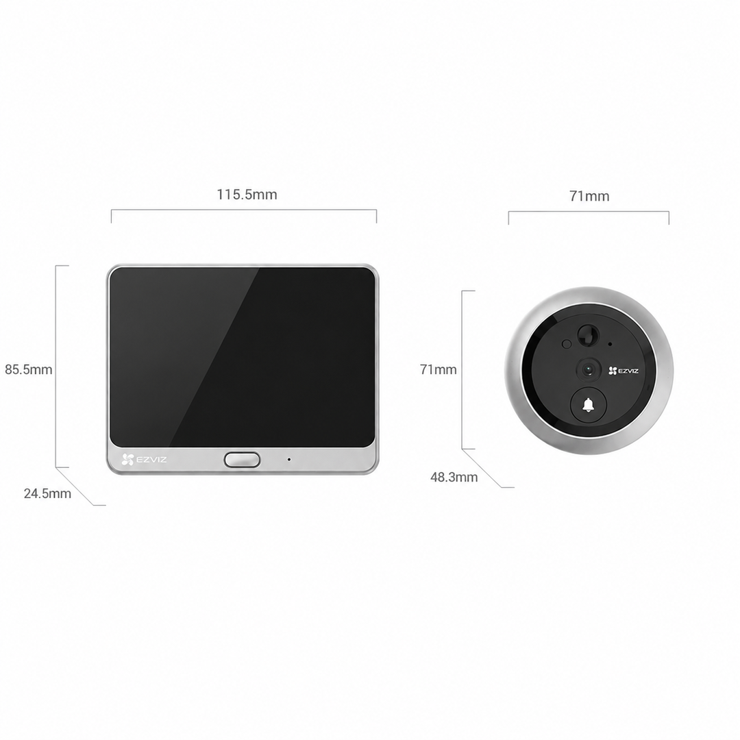 EZVIZ DP2C 1080P Wi-Fi Wire-Free Peephole Doorbell Camera